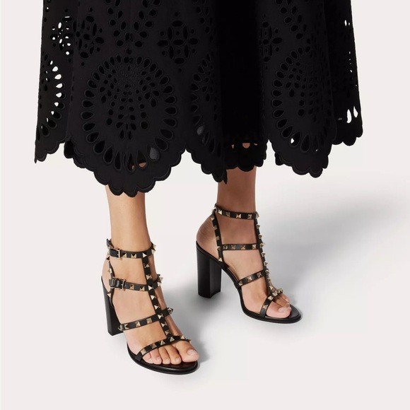 Valentino Block Sandals with Straps 90 MM - Picture 2 of 6